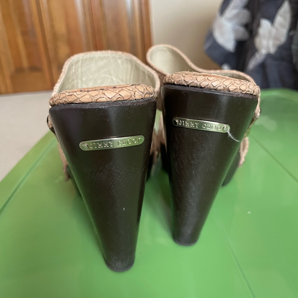 Jimmy Choo Tan Platform Heels - Picture 3 of 4